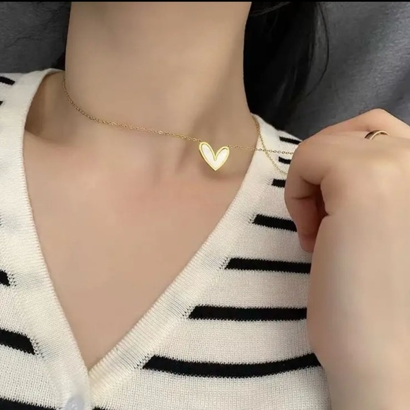 Golden Love Dainty Necklace - Picture 5 of 9